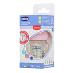 Chicco Well-Being Glass Feeding Bottle (120ml, Slow Flow) (Pink)