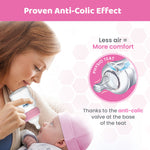 Chicco Well-Being Glass Feeding Bottle (120ml, Slow Flow) (Pink)