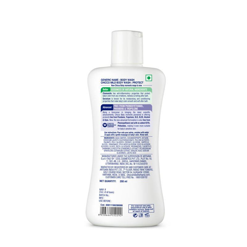 Chicco Baby Mild Bodywash Protect (200ml)