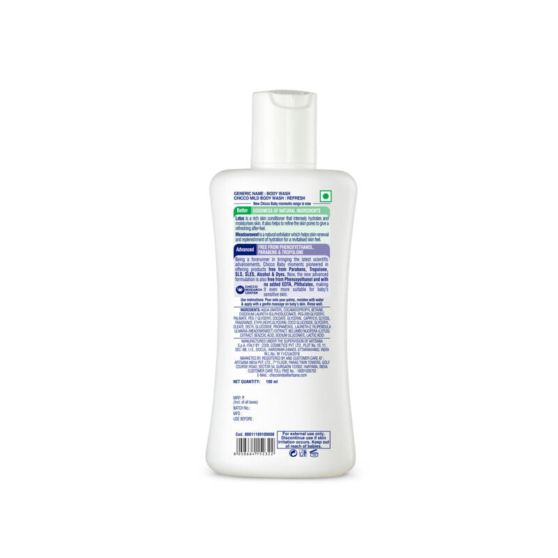 Chicco Baby Mild Bodywash Refresh (100ml)