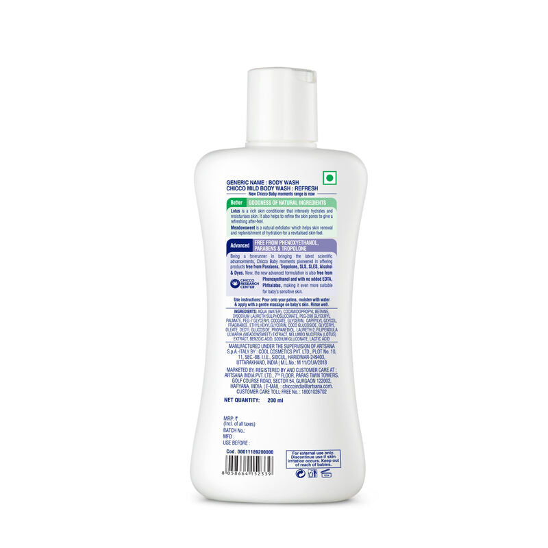 Chicco Baby Mild Bodywash Refresh (200ml)